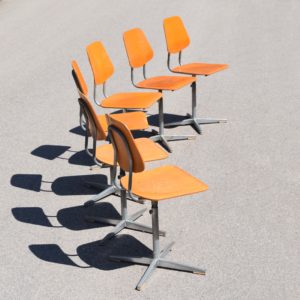 Chaises scolaires Suisses Embru 70's