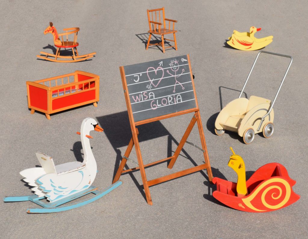 les jouets Suisses Wisa-Gloria chez Schulé Antiquités