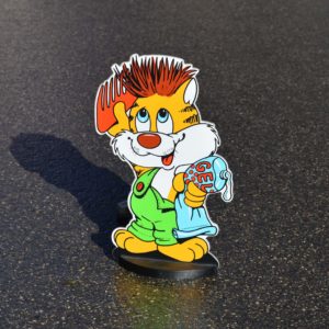 Lampe de chambre d'enfant des année 1988. Personnage de "cartoon" design Italien, marquage Milano.