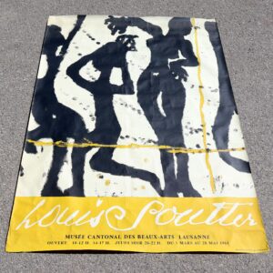 Louis Soutter artiste Suisse. Affiche de l'exposition rétrospective au musée cantonal des beaux arts de Lausanne en 1961