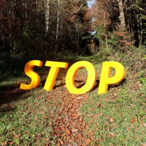Stop lettres d'enseigne lumineuse vintage