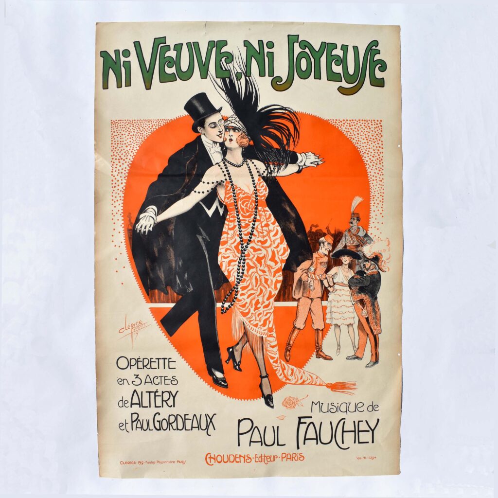 affiche ancienne ni veuve ni joyeuse