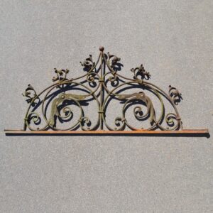 Arche en fer forgé de portail de jardin