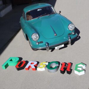 Lettrage Porsche lettres dépareillées