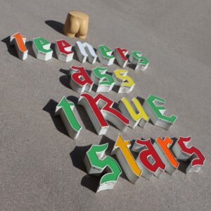 Lettres d'enseigne vintage typo gothique