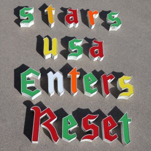 Lettres gothiques d'enseigne vintage