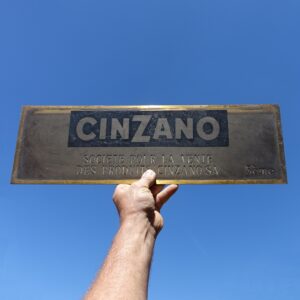 Cinzano plaquette d'importateur