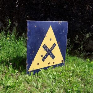 Panneau attention croisement 1930's