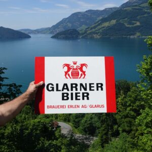 Glarner Bier Erlen Vintage 70's Blech Schild