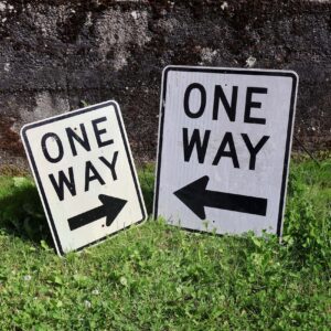 One way panneaux routiers USA.