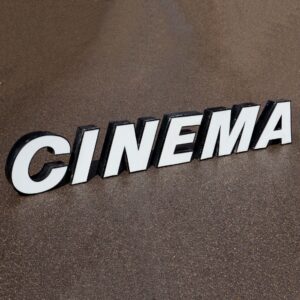 Cinéma enseigne lumineuse vintage