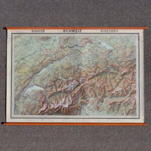 Carte scolaire Suisse 1964 murale