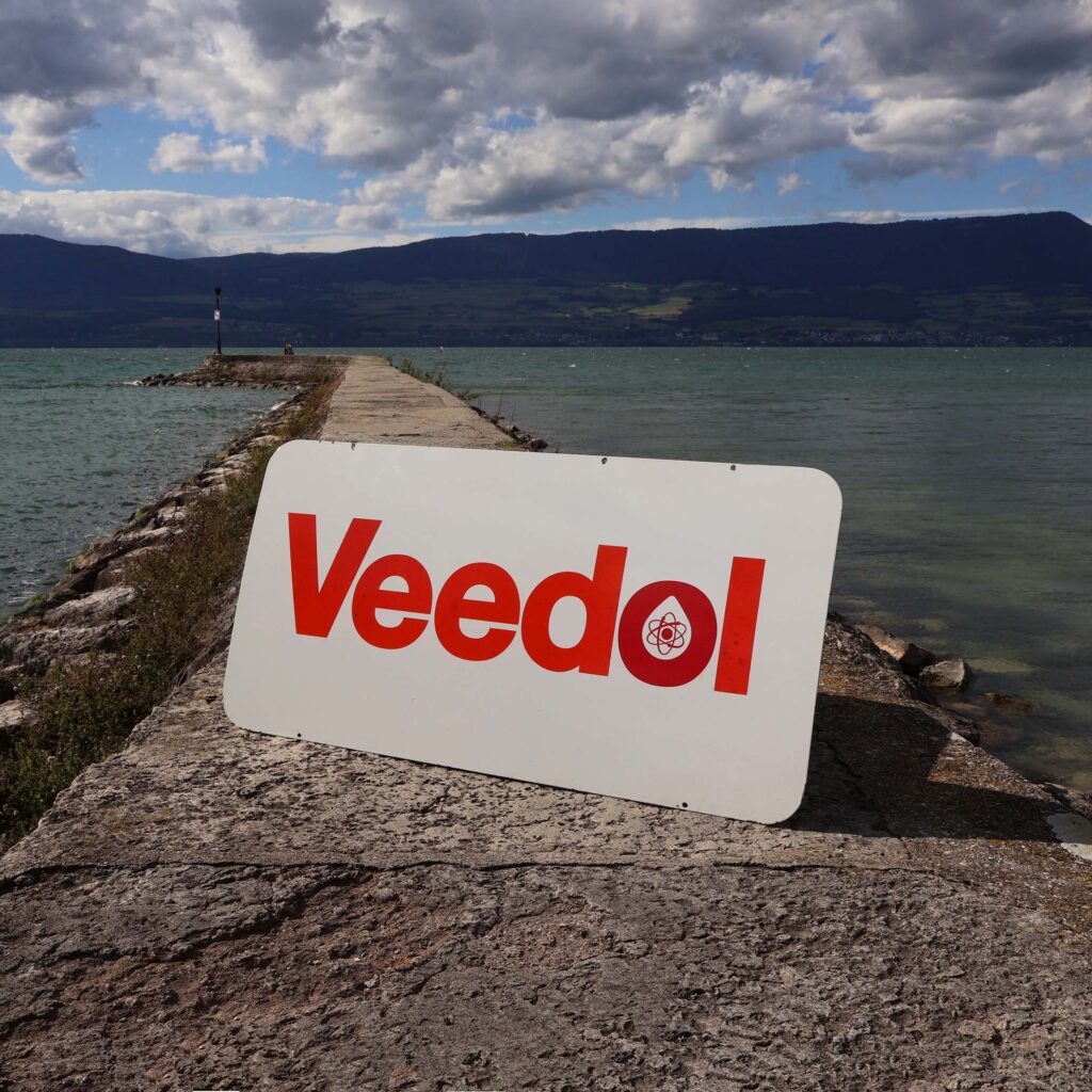 Veedol plaque émaillée 1970's