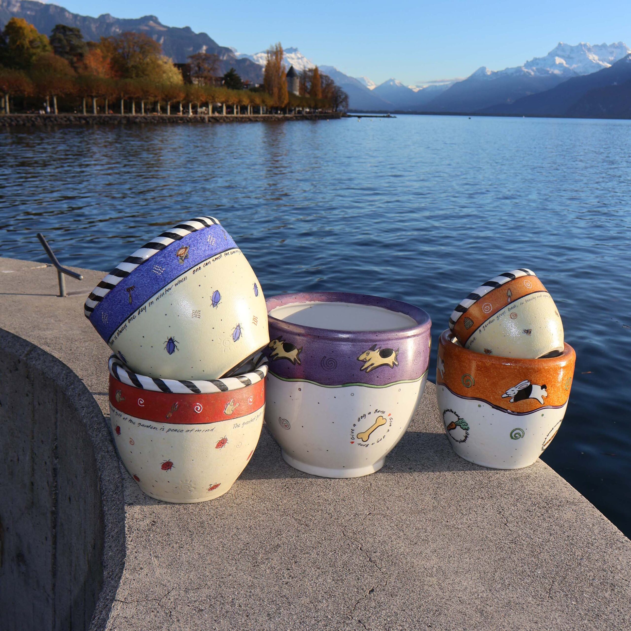 Caches-pots décor 90's