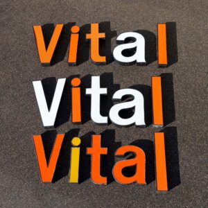 Lettres d'enseigne vital pour une déco