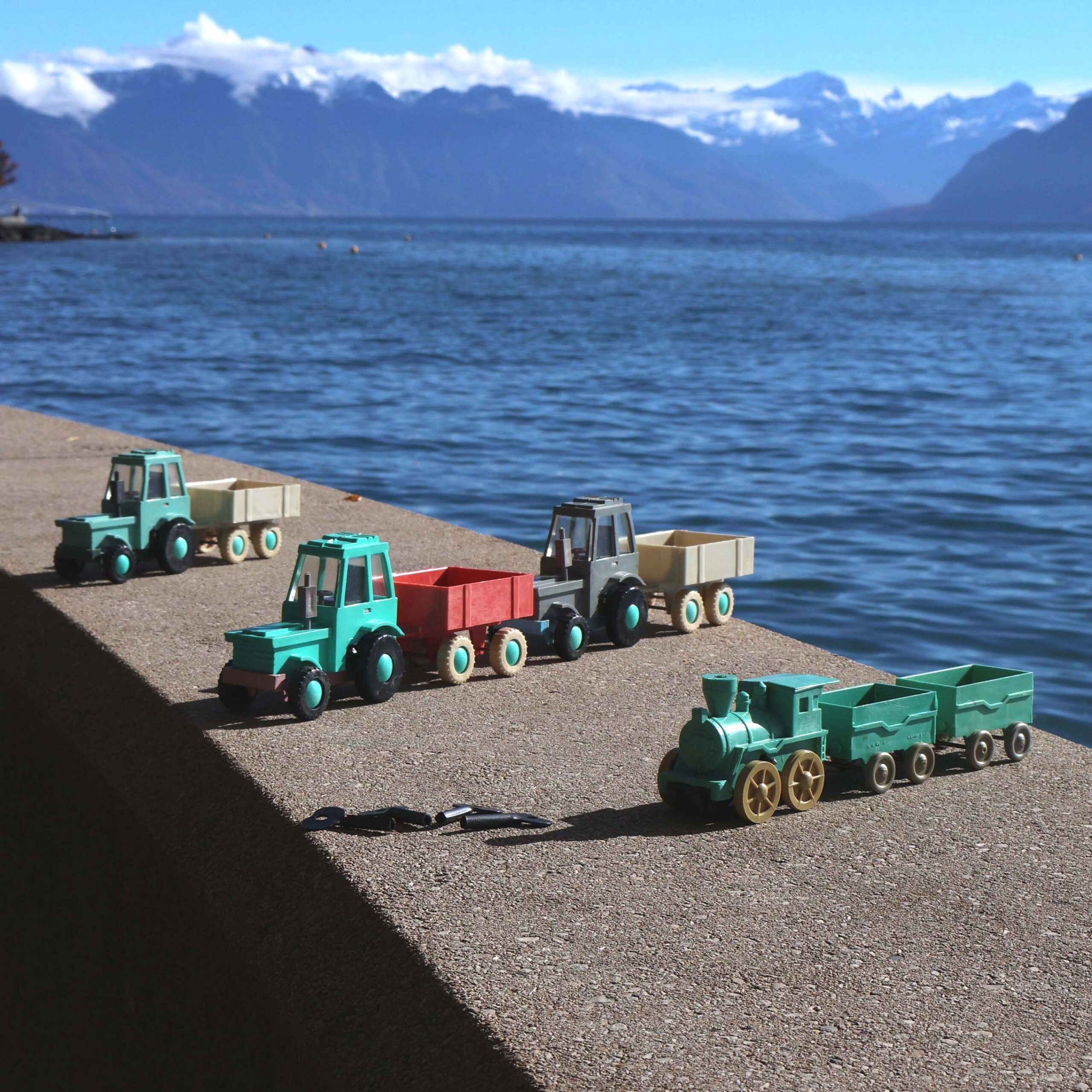 Jouets soviétiques 1970s tracteurs