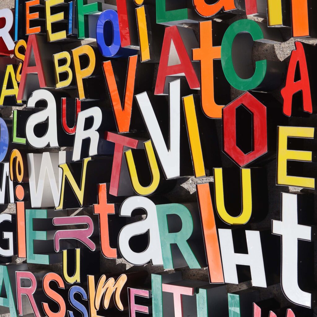 Lettres d'enseigne vintage 70s