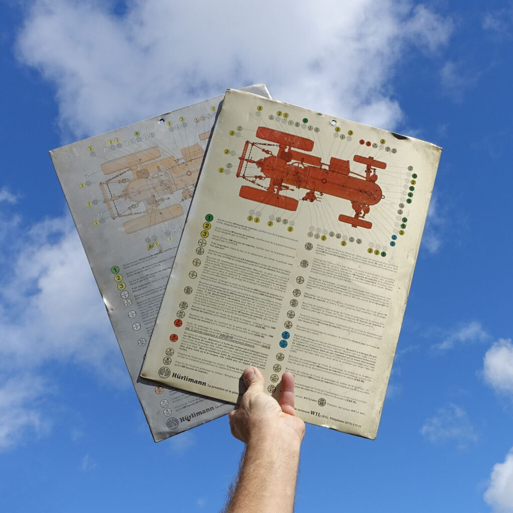 Hürlimann Schmierplan 1950s - 1960s. Traktor D70.