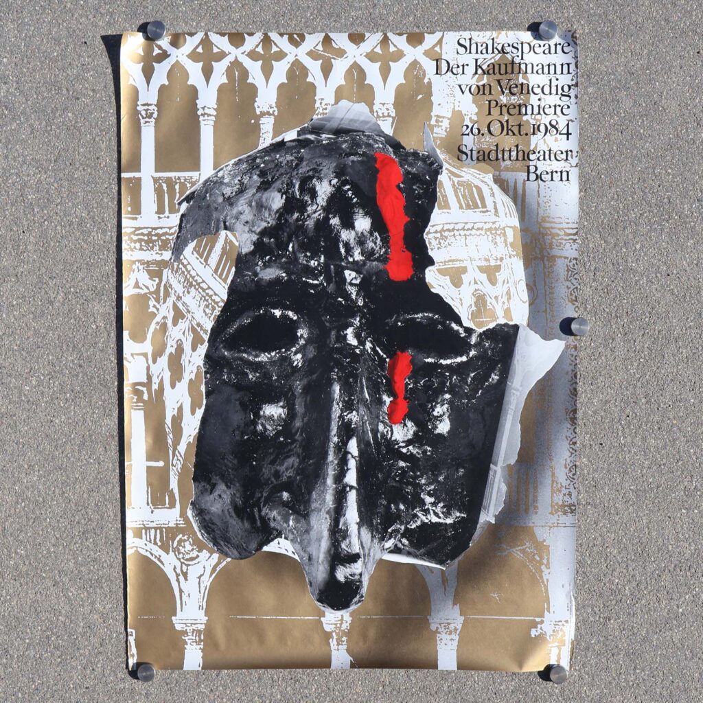 Heinz Jost Plakat 84 Stadttheater Bern. Shakespeare