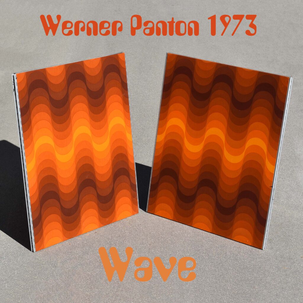 Wave Verner Panton 1973. Panneau avec tapisserie