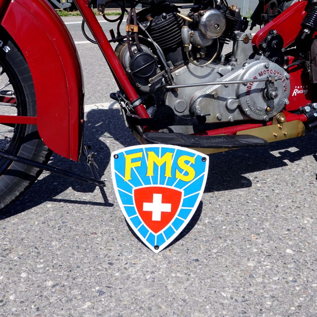 FMS plaque émaillée moto, club helvétique. Fédération motocycliste