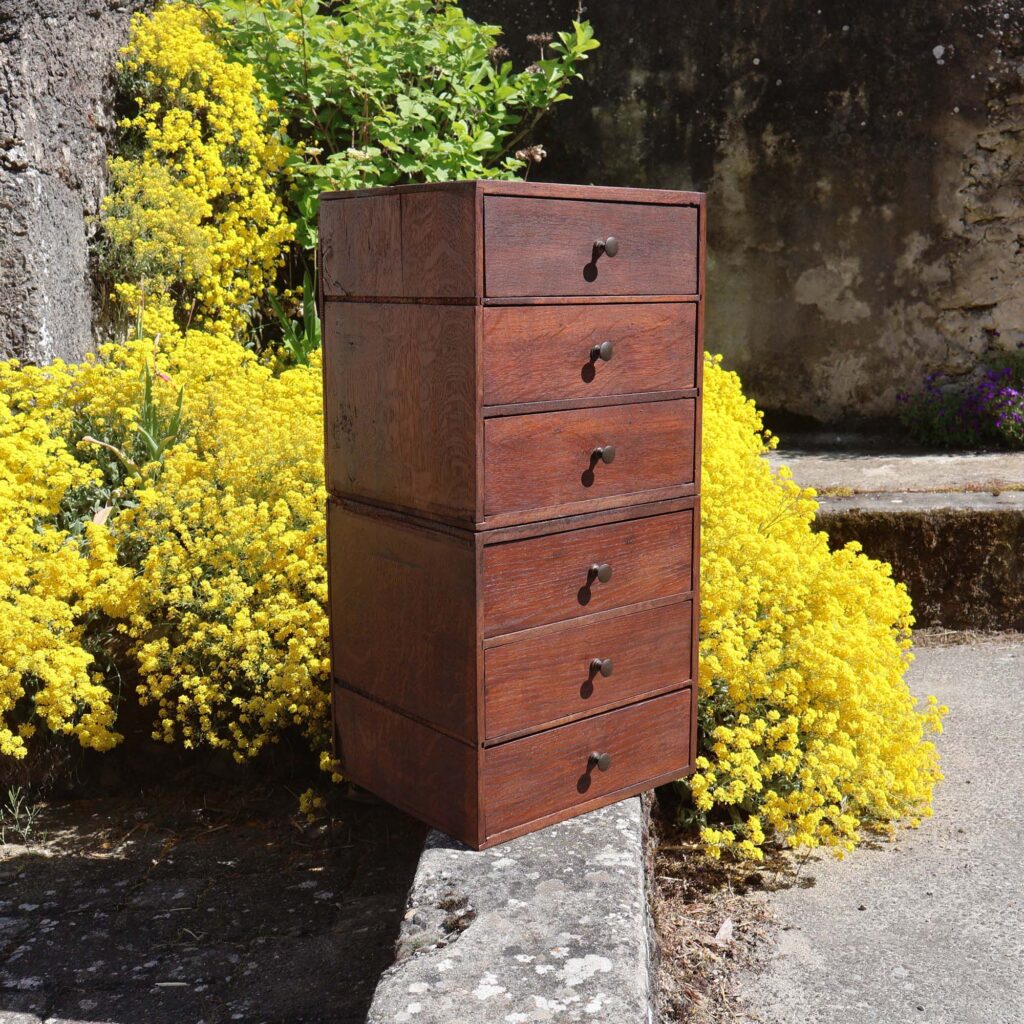 Layette ancien meuble 6 tiroirs. Meuble de métier fin 19ème
