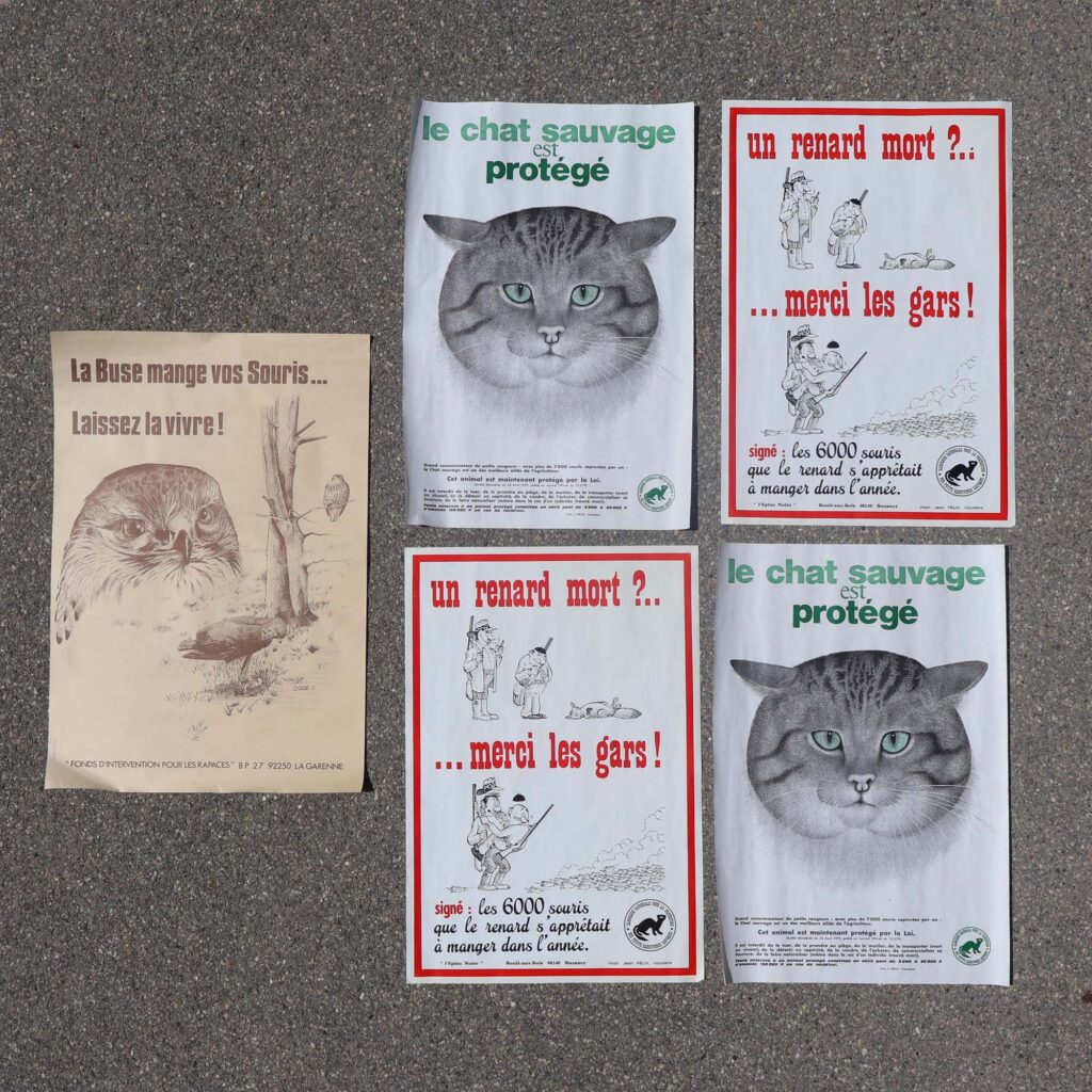 Affiches écolo 1970s animaux. Campagne nationale