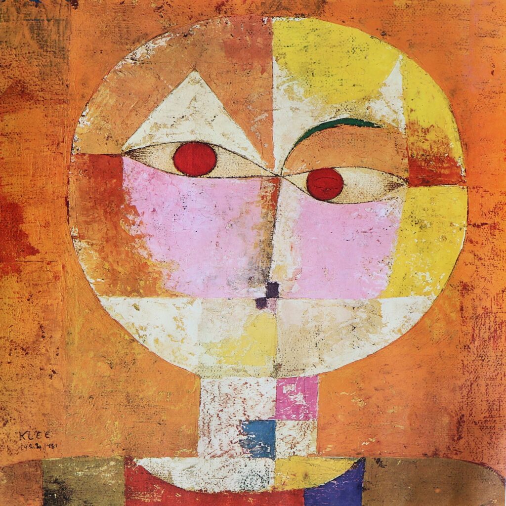 Affiche Paul Klee 1969 Senecio. Affichette éditée pour l'expo