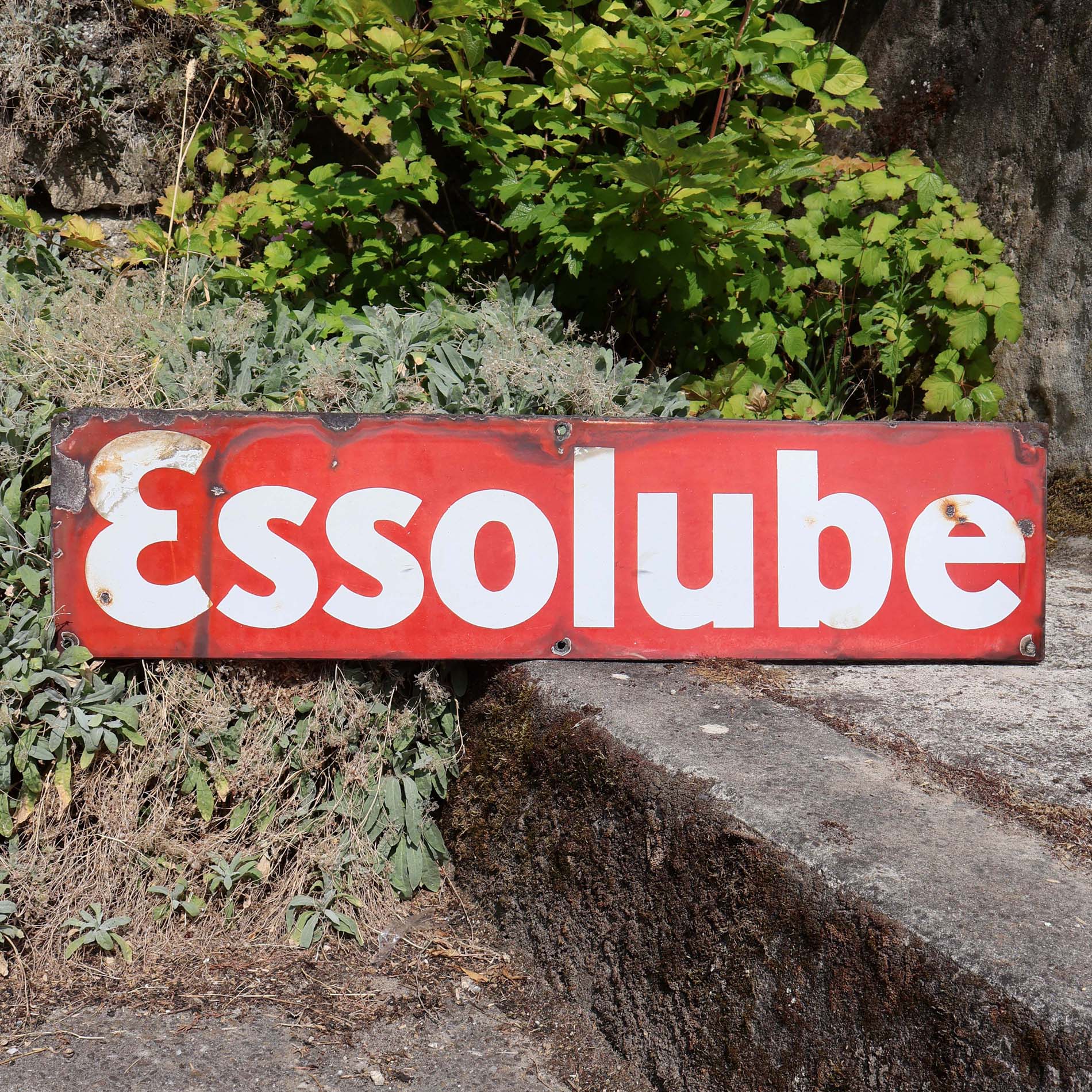Plaque émaillée Essolube 1938. Ancienne tôle publicitaire