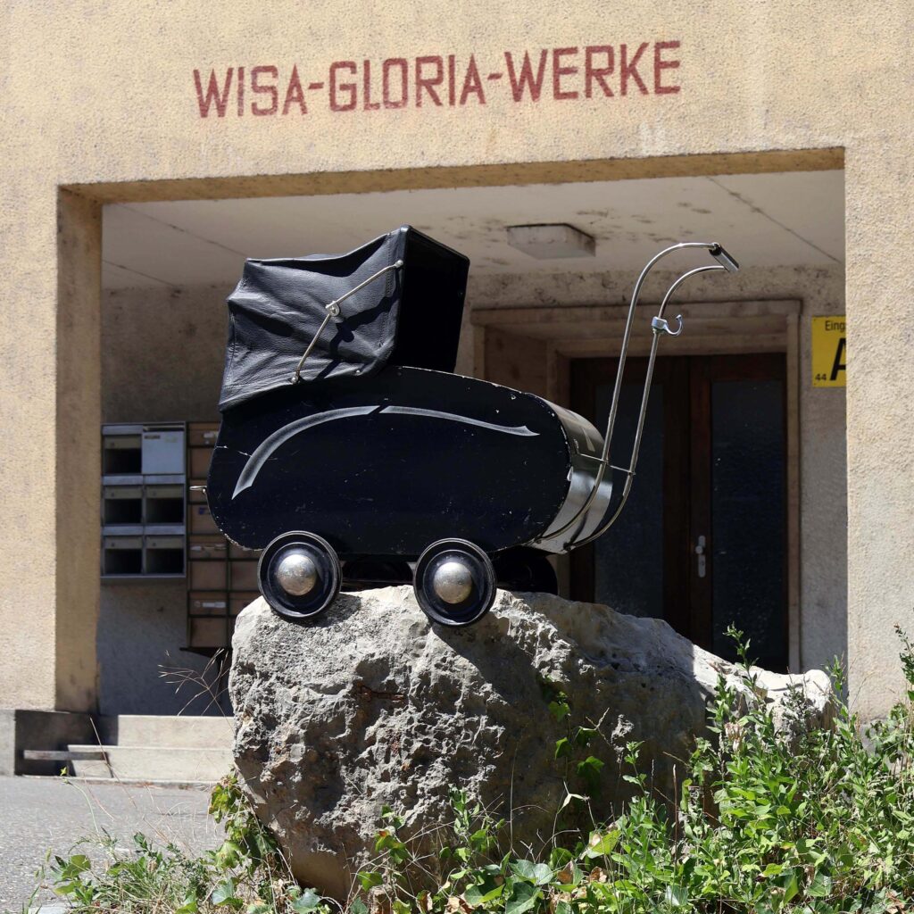 Wisa-Gloria Puppenwagen 1950s. Ancienne voiture de poupée