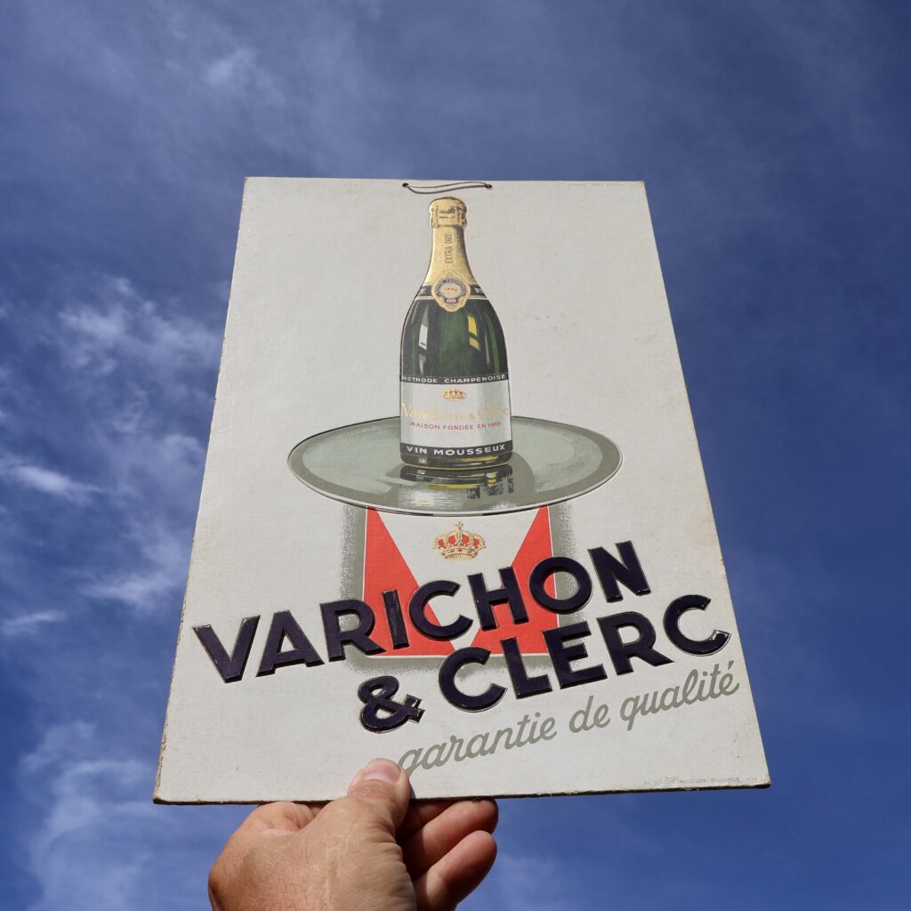 Varichon et Clerc carton pub 30s. Ancienne publicité murale